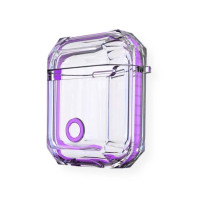 Чехол для AirPods 1/2 Shockproof Transparent Purple